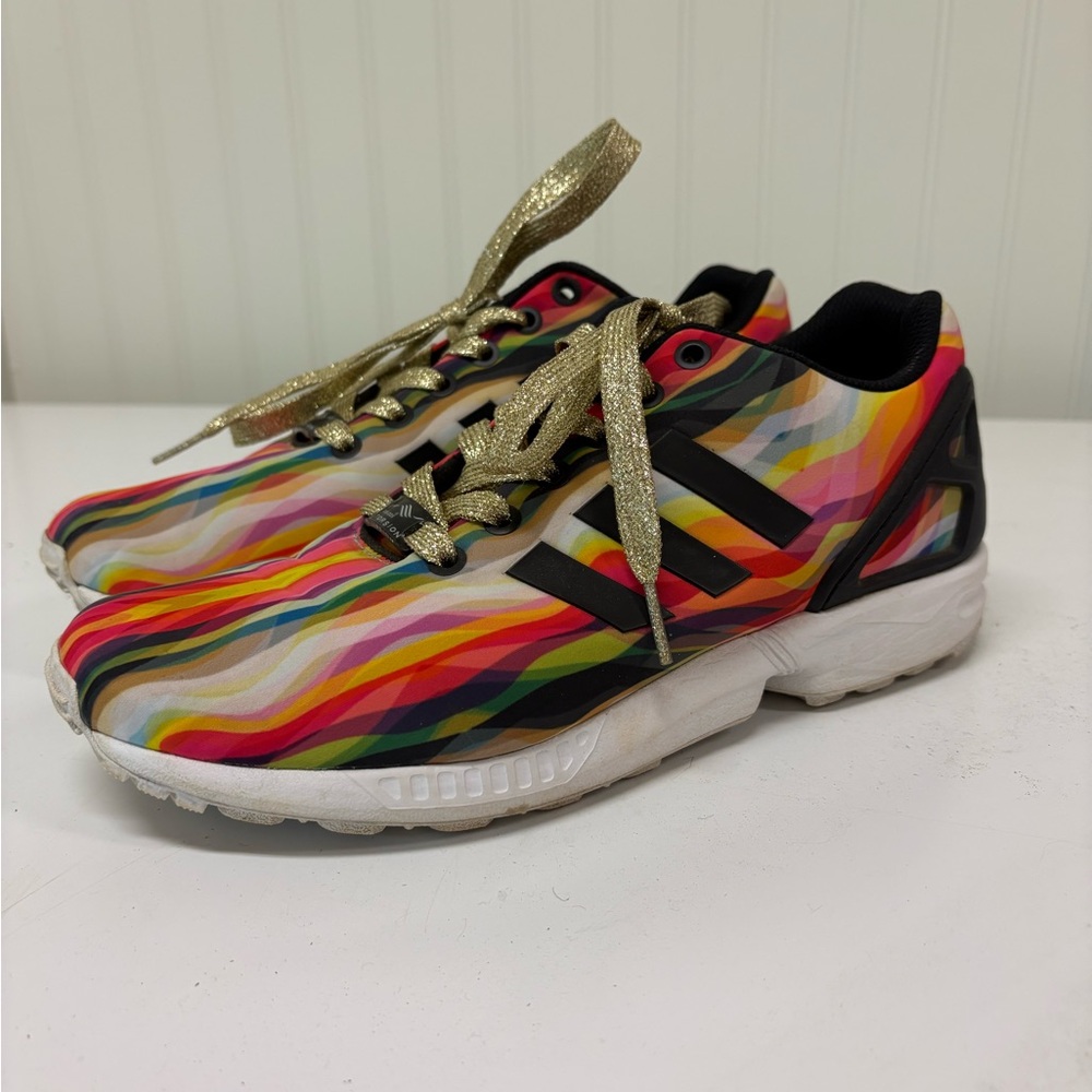 Adidas Torsion Sneakers with Gold Laces